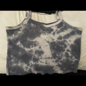 Blue tie dye tank